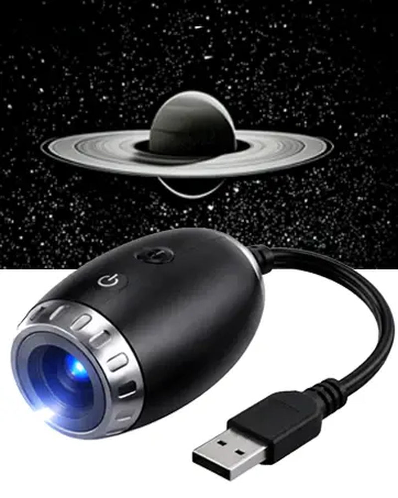 Transform Your Space with the Saturn Galaxy Projector - USB Powered Starry Night Light for Car and Home