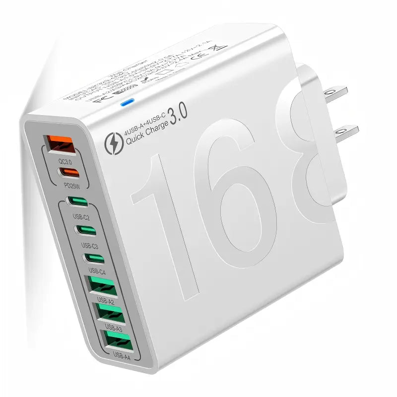 Ultimate 8-Port Fast Charging USB Hub - 4 USB-C & 4 USB-A Ports for Phones, Tablets & More - Perfect Father's Day Gift!