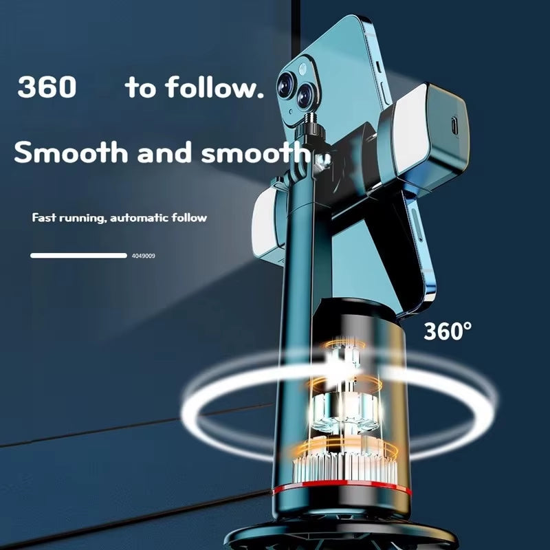 Capture Every Moment with the 360° Rotation Gimbal Stabilizer Tripod - Perfect for Selfies and Face Tracking!