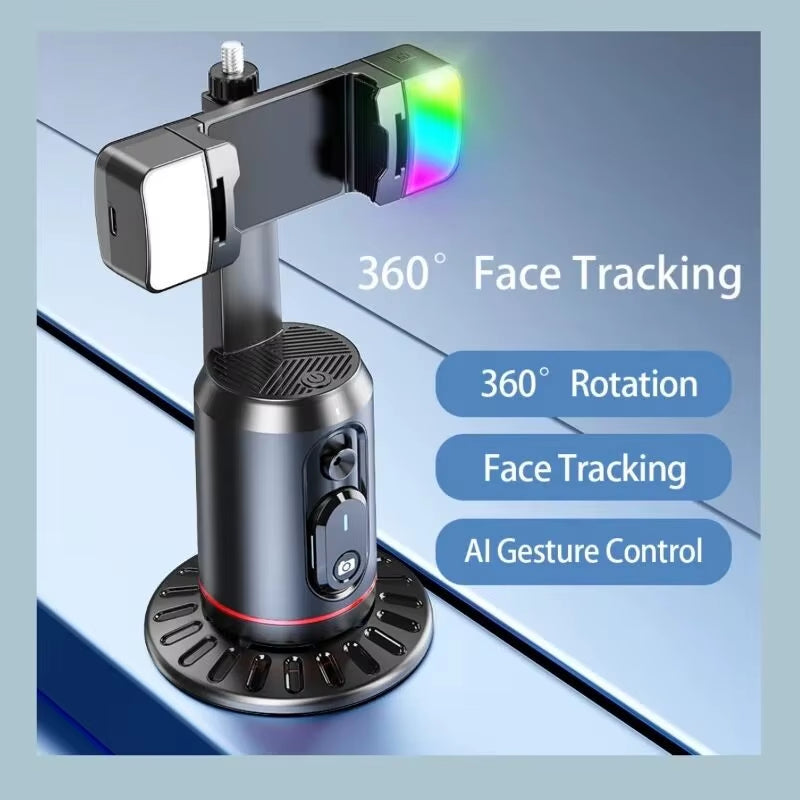 Capture Every Moment with the 360° Rotation Gimbal Stabilizer Tripod - Perfect for Selfies and Face Tracking!