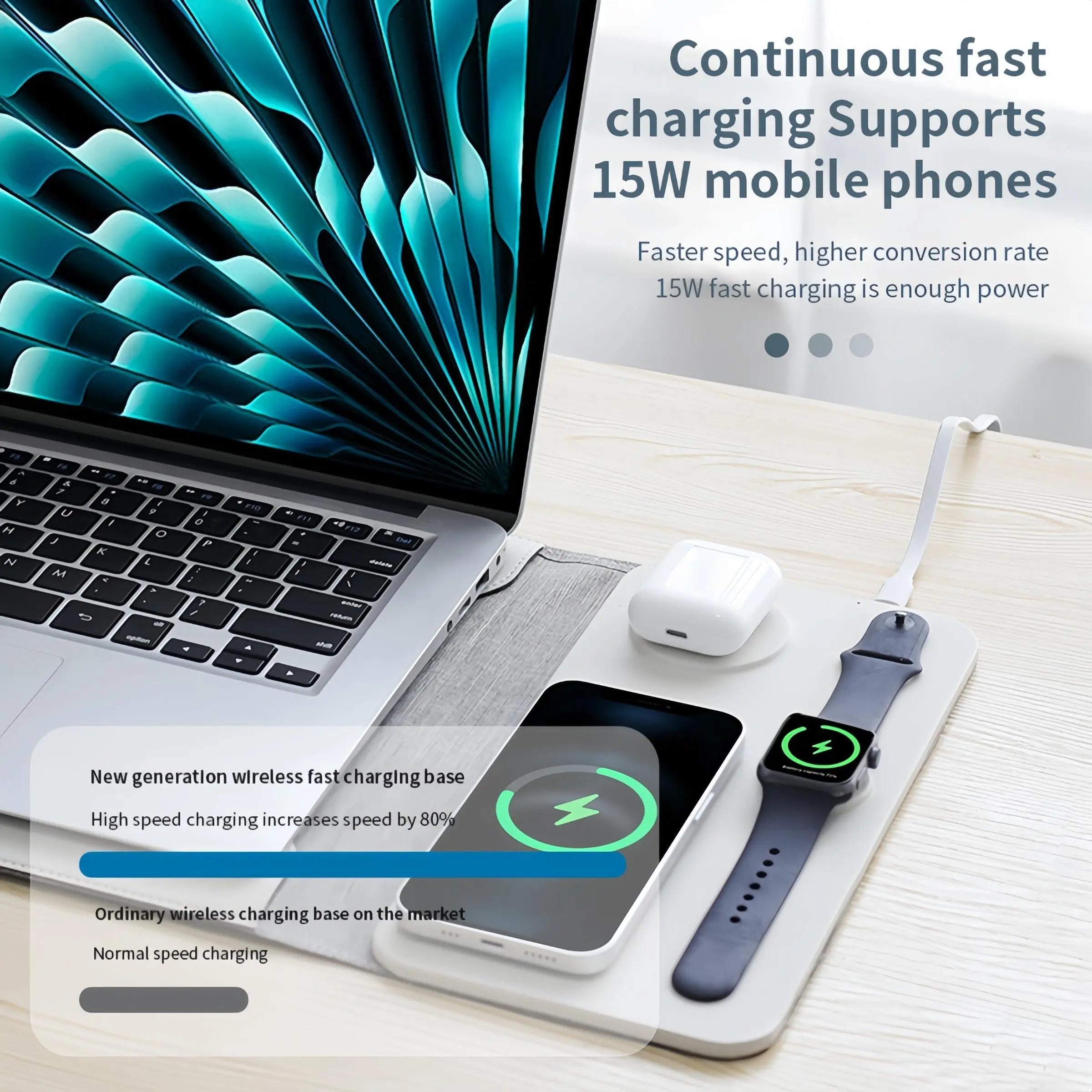 5-in-1 Multifunctional Wireless Charger Station - Ultimate Charging Solution for Home and Office