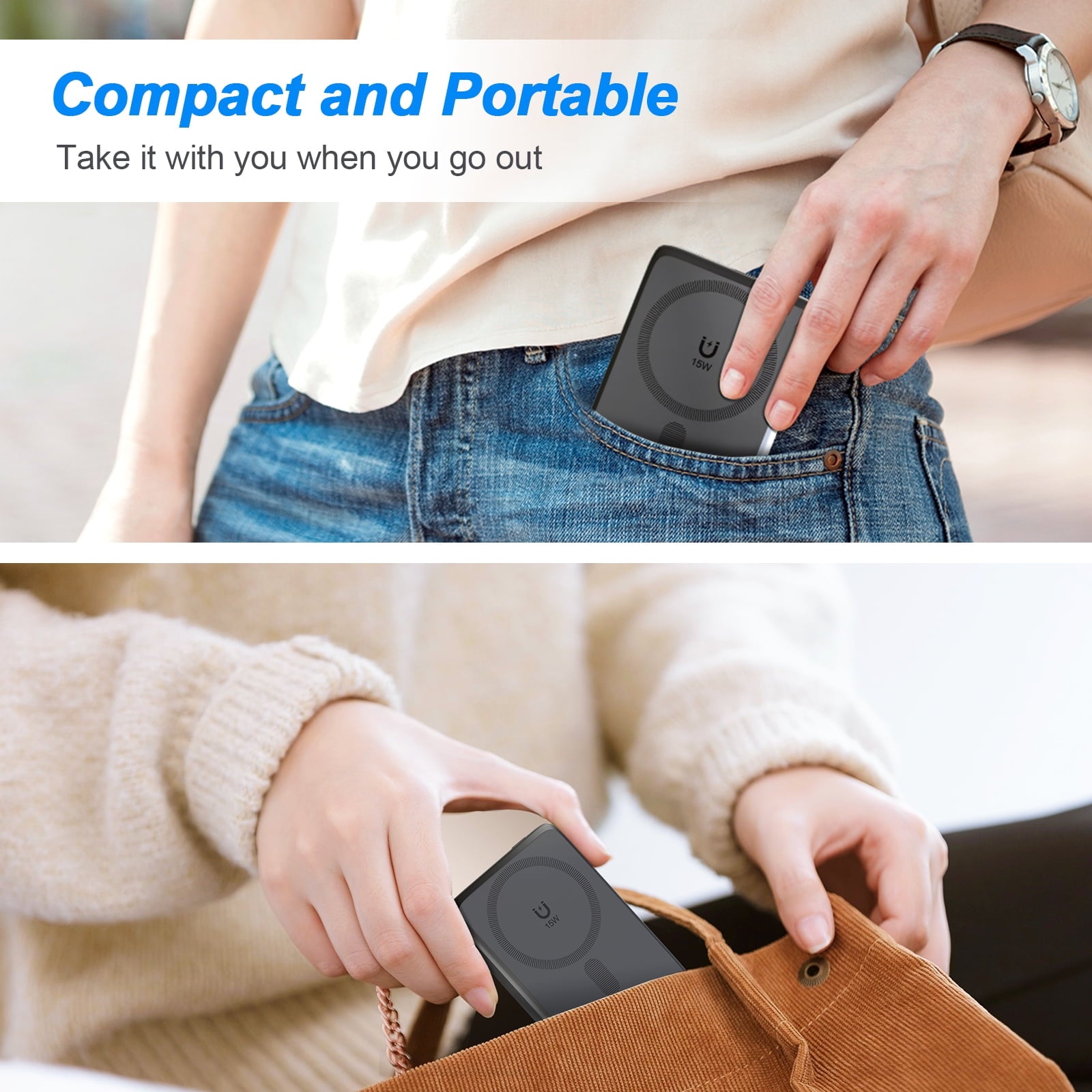 Power Up Your Life: 10000mAh Magnetic Power Bank & Portable Charger for iPhone 17/16/15/14/13/12 - Fast 22.5W Charging in Sleek Black