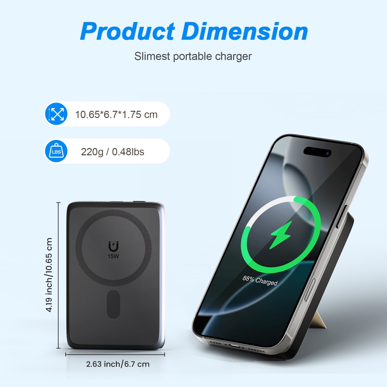 Power Up Your Life: 10000mAh Magnetic Power Bank & Portable Charger for iPhone 17/16/15/14/13/12 - Fast 22.5W Charging in Sleek Black