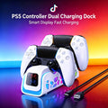 Ukor PS5 DualSense Fast Charging Dock - Rapidly Charge Two Controllers in 2 Hours with Stunning RGB Lighting & Overcharge Protection!