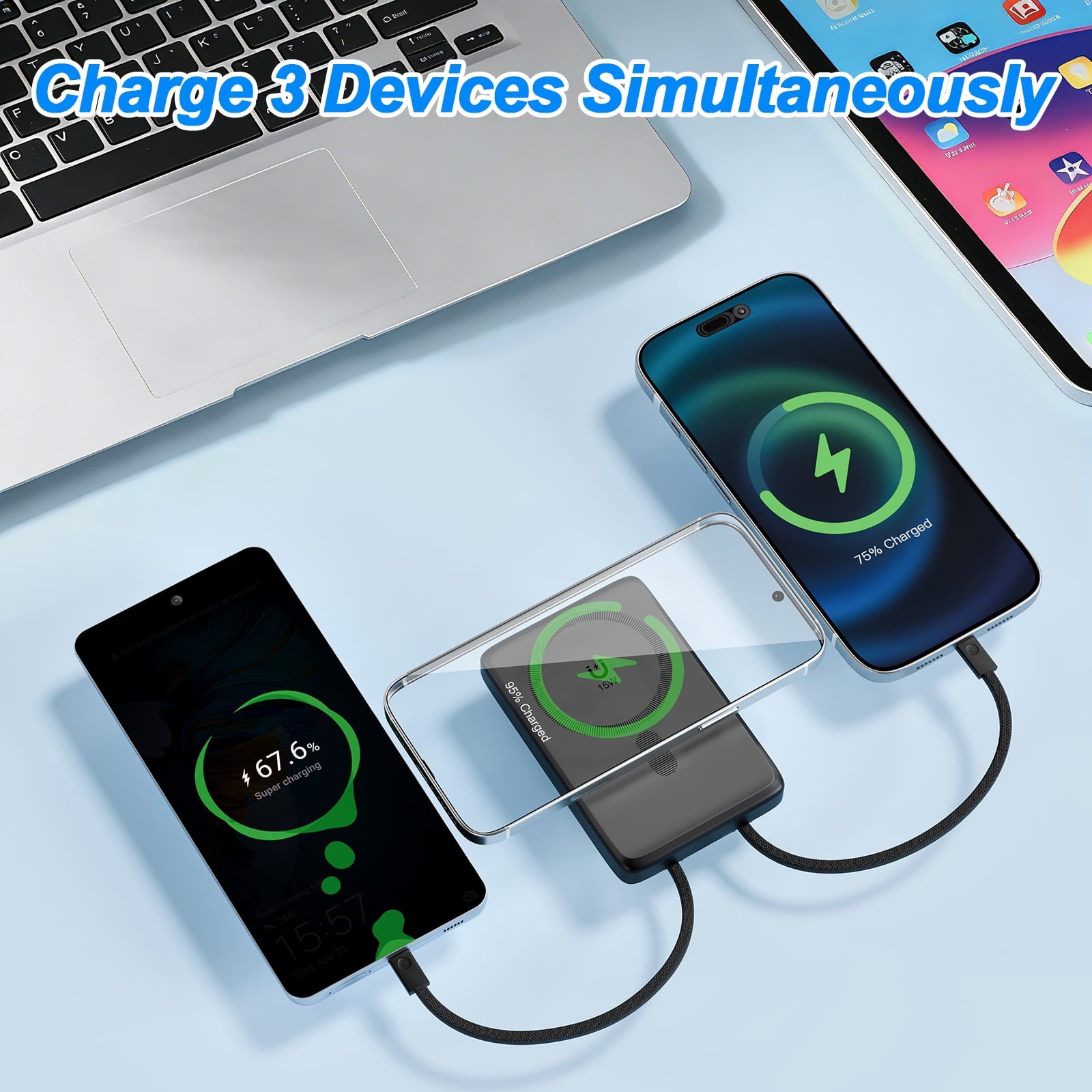 Power Up Your Life: 10000mAh Magnetic Power Bank & Portable Charger for iPhone 17/16/15/14/13/12 - Fast 22.5W Charging in Sleek Black