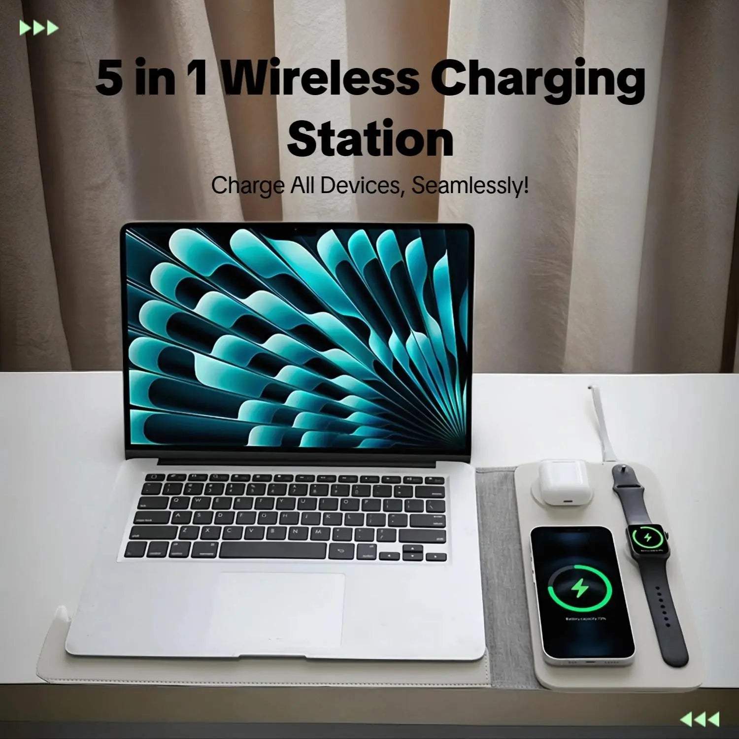 5-in-1 Multifunctional Wireless Charger Station - Ultimate Charging Solution for Home and Office